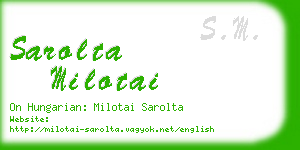 sarolta milotai business card